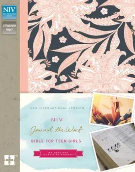 NIV, Journal the Word Bible for Teen Girls, Hardcover, Pink Floral: Includes Hundreds of Journaling Prompts!, Hardcover/Zondervan