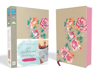 NIV, Journal the Word Bible for Teen Girls, Imitation Leather, Gold/Floral: Includes Hundreds of Journaling Prompts!, Hardcover/Zondervan