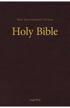 NIV, Pew and Worship Bible, Large Print, Hardcover, Burgundy - Zondervan