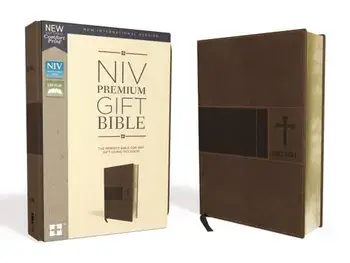 Niv, Premium Gift Bible, Leathersoft, Brown, Red Letter Edition, Comfort Print/Zondervan