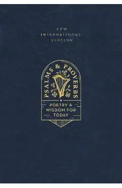 Niv, Psalms and Proverbs, Leathersoft Over Board, Navy, Comfort Print: Poetry and Wisdom for Today - Zondervan
