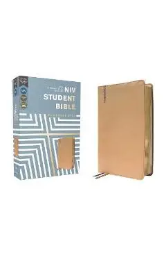 Niv, Student Bible, Personal Size, Leathersoft, Tan, Comfort Print - Philip Yancey