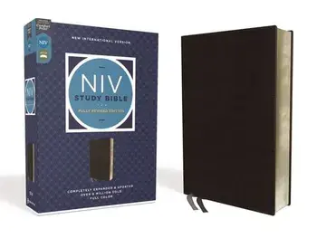 NIV Study Bible, Fully Revised Edition, Bonded Leather, Black, Red Letter, Comfort Print, Bonded Leather/Kenneth L. Barker