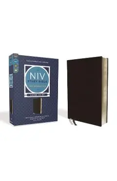 NIV Study Bible, Fully Revised Edition, Large Print, Bonded Leather, Black, Red Letter, Comfort Print - Kenneth L. Barker