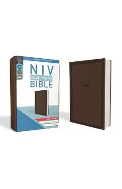 NIV, Value Thinline Bible, Large Print, Imitation Leather, Brown - Zondervan