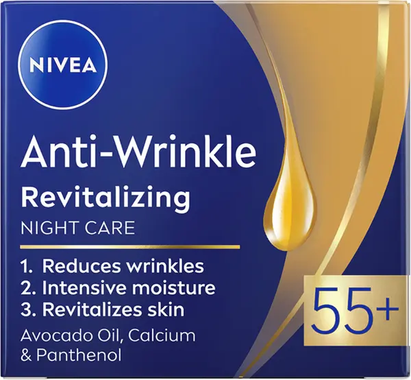 Nivea Anti-Wrinkle Cremă de noapte regeneratoare, 55+, 50 ml