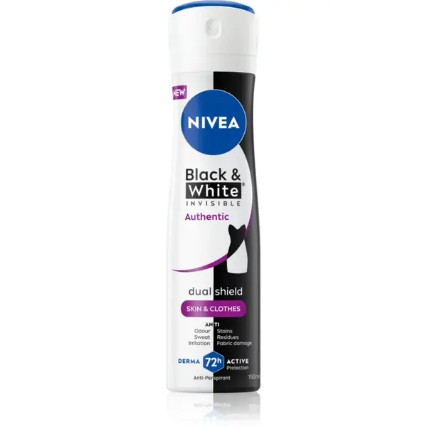 NIVEA Black & White Authentic spray anti-perspirant 72 ore 150 ml