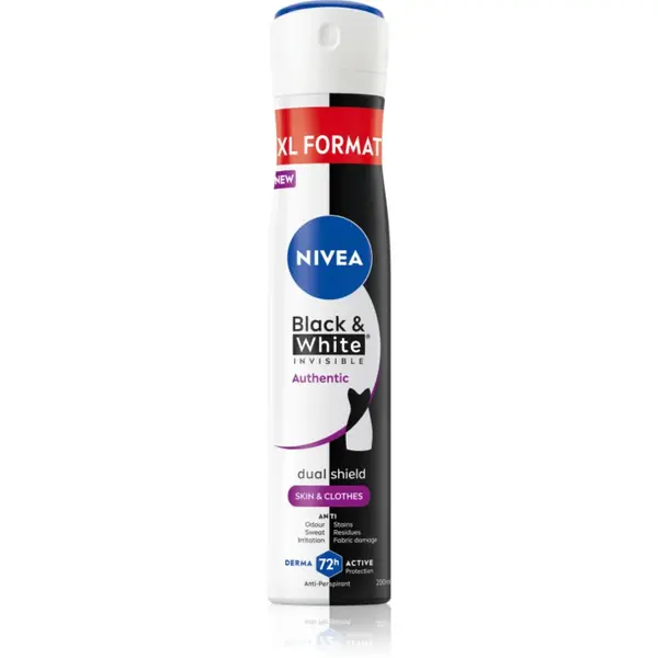 NIVEA Black & White Authentic spray anti-perspirant 72 ore 200 ml