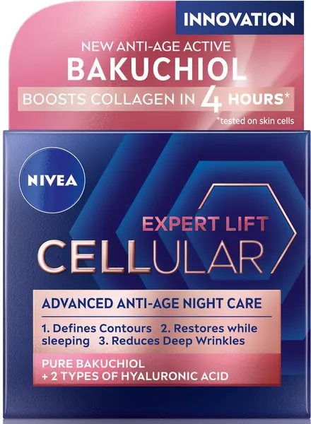 Nivea Cellular Cremă de noapte Hyaluron Filler Elasticity, 50 ml