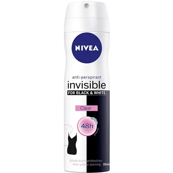 Nivea Deodorant spray, Femei, 150 ml, Invisible Black White Clear