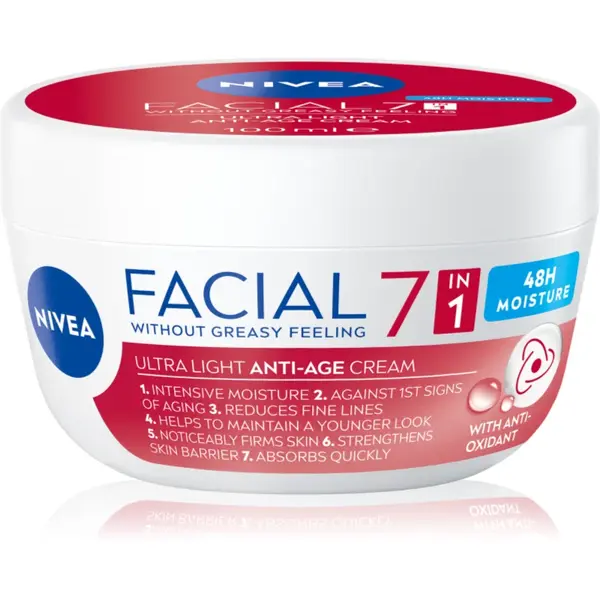 NIVEA Facial Anti-Age cremă de ten pentru reducerea primelor semne de îmbătrânire 7 in 1 100 ml