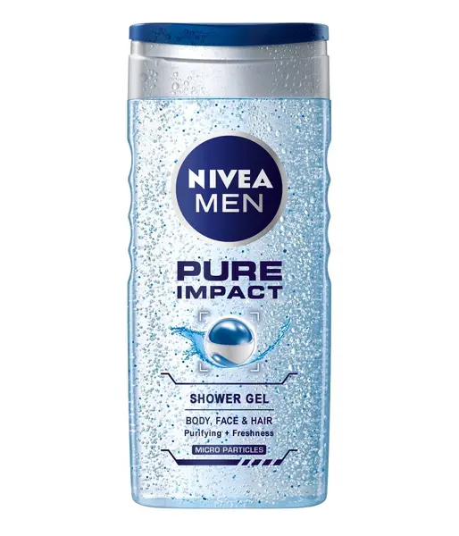 Nivea Gel de dus, Barbati, 250 ml, Pure Impact