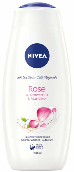 Nivea Gel de duș Rose & Almond Oil, 500 ml