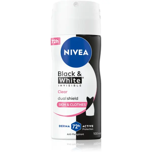 NIVEA Invisible Black & White Clear antiperspirant Spray pentru femei 100 ml