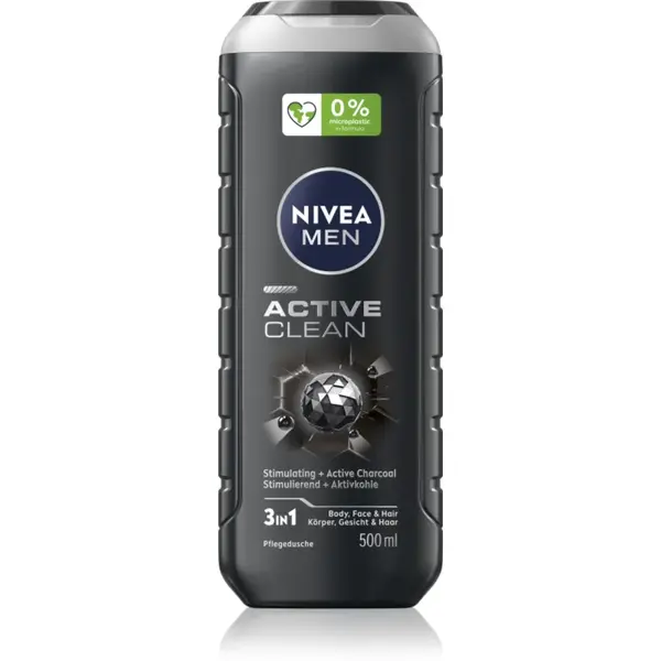 NIVEA MEN Active Clean gel de duș pentru barbati 500 ml