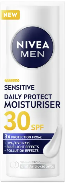 Nivea Men Cremă de față Sensitive, SPF30, 30 ml