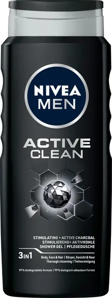 Nivea Men Gel de duș Active Clean, 500 ml