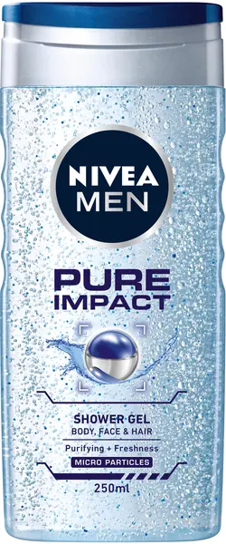 Nivea Men Gel de dus Pure Impact, 250 ml