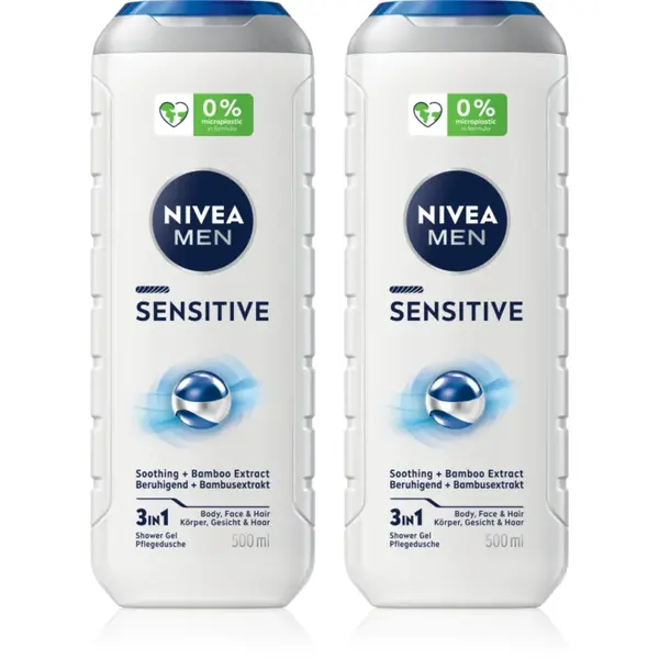 NIVEA MEN Sensitive gel de dus pentru corp si par ambalaj economic