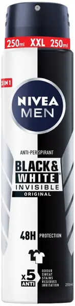 Nivea Men Spray deodorant Black & White, Original, 250 ml