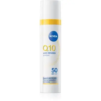 NIVEA Q10 Anti-Wrinkle fluid cu o consistenta usoara SPF 50