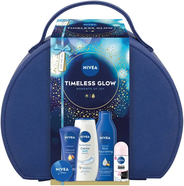 Nivea Set cadou Timeless Glow, cu gentuță, 5 piese
