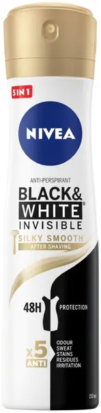 Nivea Spray deodorant Black & White, Silky Smooth, 150 ml