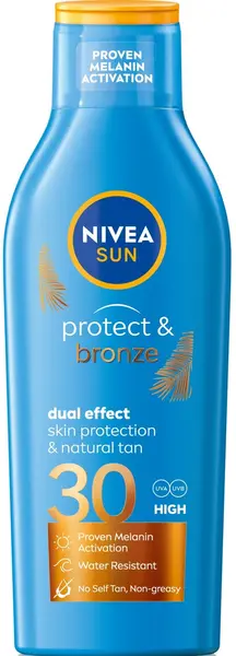 Nivea Sun Loțiune de protecție solară pentru bronzare Protect & Bronze, SPF30, 200 ml