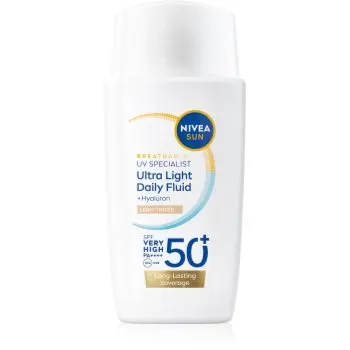 NIVEA SUN Ultra Light Fluid nuantator cu textura usoara SPF 50+