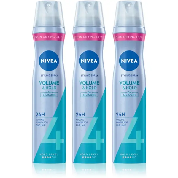 NIVEA Volume Care fixativ pentru volum maxim 3 x 250 ml