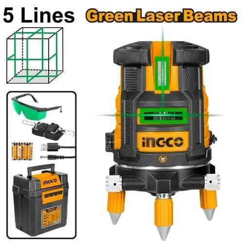 Nivela cu Laser Verde Rotativa 360grade INGCO HLL305205