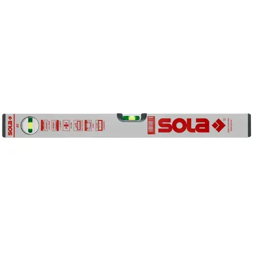 Nivela de aluminiu, 2 bule, 200cm, Sola Focus AV200