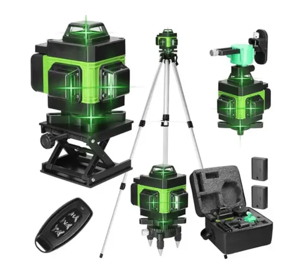 Nivela laser 4D cu 16 linii autonivelare telecomanda lumina verde Trepied