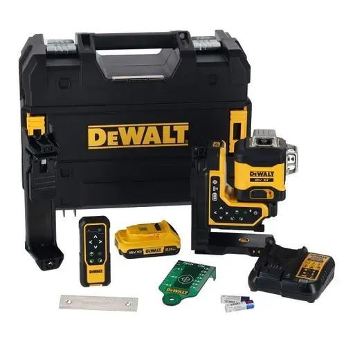 Nivela laser DeWalt DCLE34035D1-QW, 3 fascicule, 190x107x230mm, cu acumulator 18V 2,0Ah Li-Ion XR, carcasa TSTAK