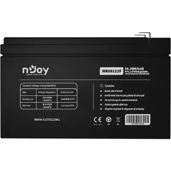 Njoy Baterie UPS nJoy HR09122F 12V 34.30W/celula putere descarcata