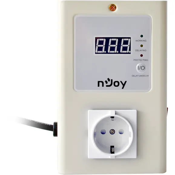 Njoy Limitator de tensiune Royer 16A, Siguranta digitala monofazica de protectie tensiune, Protectie Intrerupere la Subtensiune si Supratensiune