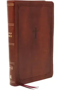 NKJV, End-of-Verse Reference Bible, Personal Size Large Print, Leathersoft, Brown, Red Letter, Comfort Print. Holy Bible, New King James Version, Large type / large print ed/Thomas Nelson