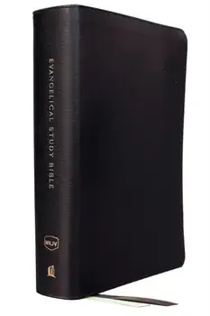 NKJV, Evangelical Study Bible, Bonded leather, Black, Red Letter, Comfort Print. Christ-centered. Faith-building. Mission-focused/Thomas Nelson