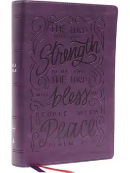 NKJV, Giant Print Center-Column Reference Bible, Verse Art Cover Collection, Leathersoft, Purple, Red Letter, Comfort Print. Holy Bible, New King James Version/Thomas Nelson