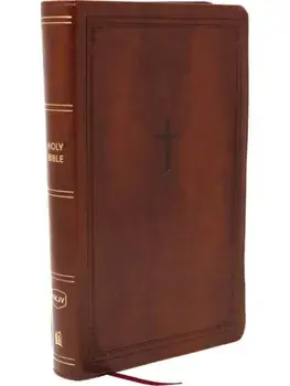 NKJV Giant Print End-of-Verse Reference Bible, Brown Leathersoft, Red Letter, Comfort Print. Holy Bible/Thomas Nelson