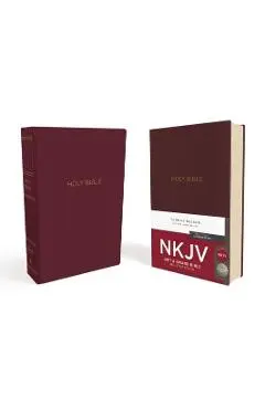 NKJV, Gift and Award Bible, Leather-Look, Burgundy, Red Letter Edition - Thomas Nelson