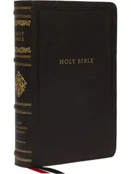 NKJV Large Print Reference Bible, Black Leathersoft, Red Letter, Comfort Print (Sovereign Collection). Holy Bible, New King James Version/Thomas Nelson