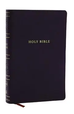 NKJV Personal Size Large Print Bible with 43,000 Cross References, Black Leathersoft, Red Letter, Comfort Print - Thomas Nelson