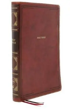 Nkjv, Reference Bible, Super Giant Print, Leathersoft, Brown, Thumb Indexed, Red Letter Edition, Comfort Print: Holy Bible, New King James Version - Thomas Nelson