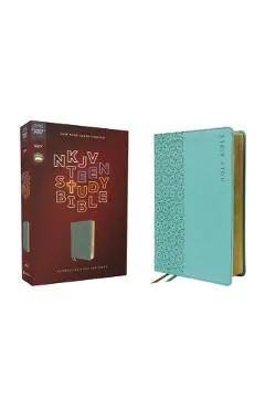 Nkjv, Teen Study Bible, Leathersoft, Teal, Comfort Print - Lawrence O. Richards