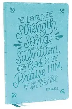 NKJV, Thinline Bible, Verse Art Cover Collection, Leathersoft, Teal, Red Letter, Comfort Print. Holy Bible, New King James Version/Thomas Nelson