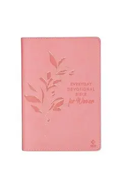 NLT Holy Bible Everyday Devotional Bible for Women New Living Translation, Vegan Leather, Pink Debossed - Christian Art Gifts