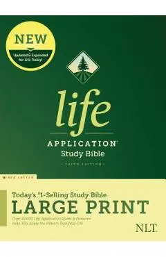 NLT Life Application Study Bible, Third Edition, Large Print (Red Letter, Hardcover) - Tyndale
