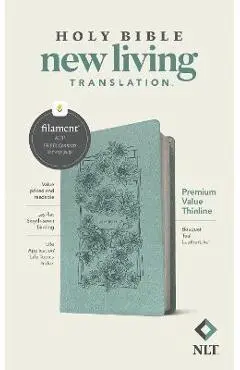 NLT Premium Value Thinline Bible, Filament Enabled Edition (Leatherlike, Bouquet Teal) - Tyndale