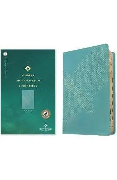 NLT Student Life Application Study Bible, Filament Enabled Edition (Red Letter, Leatherlike, Teal Blue Striped, Indexed) - Tyndale